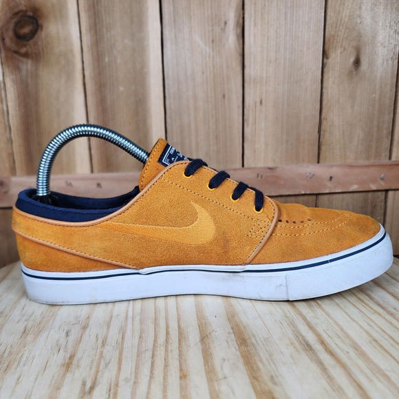 Nike SB Stefan Janoski Shoes Mens Size 8 Yellow Suede Skate Shoes 333824-774 - Picture 5 of 9